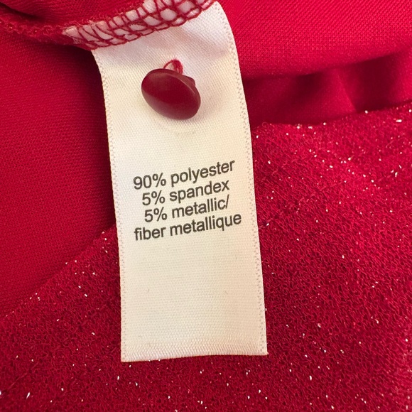 Red Sparkly Sleeveless Top NWT Size XL - Picture 7 of 9